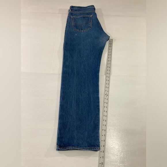 Levi’s Jeans Men’s 36x34 Blue Denim 501 XX Button Fly Straight Leg Classic - Picture 13 of 14